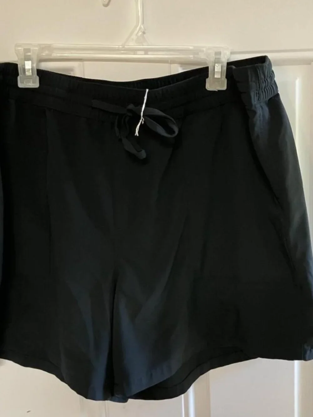 Woman's Draw String Black Shorts